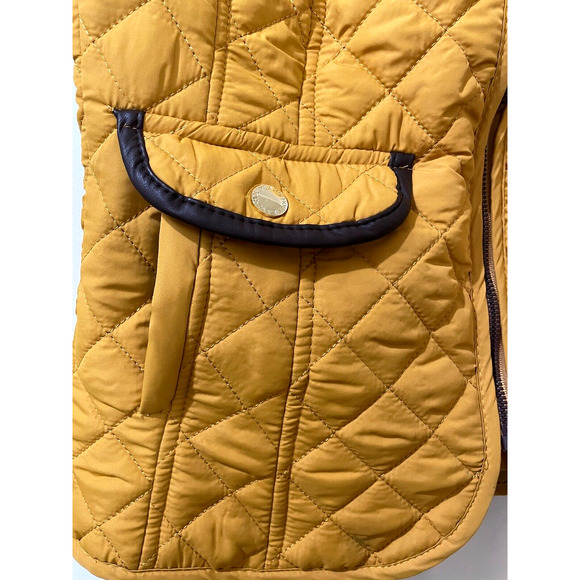 Hollyland Women's Quilted Mustard Lightweight Sleeveless Vest Small - Picture 7 of 9